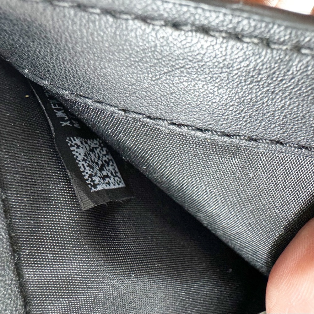 #10 🪩 374. Michael Kors Black/Gray Leather Bifold Wallet Mens Slim MK Monogram - Picture 10 of 10